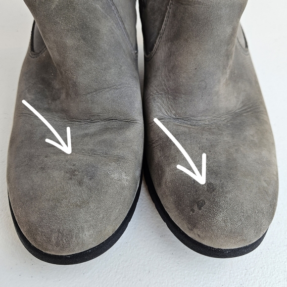 UGG Joely Wedge Side Zip Waterproof Women's Gray Wedge Boots 7.5 - Picture 13 of 16